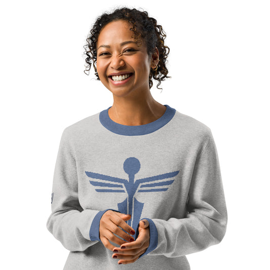 STAAJ Health Logo Knitted Crew Neck Sweater